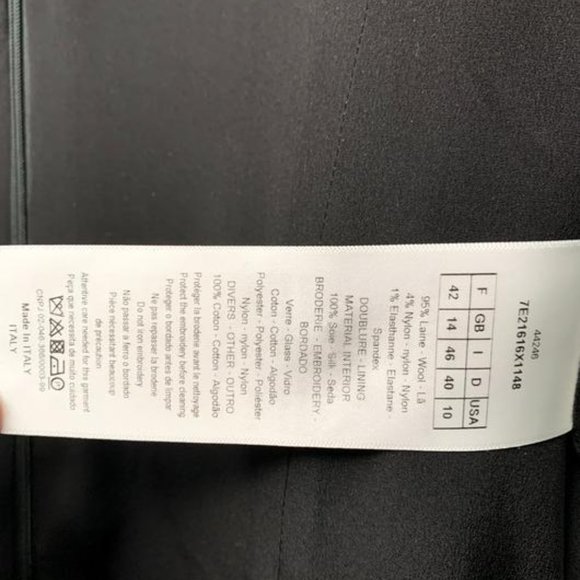 CHRISTIAN DIOR BLACK DRESS W RED HEART SZ 10 - Picture 5 of 5